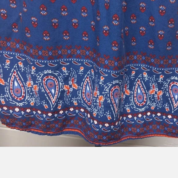 Faded Glory Peasant Tunic Blouse Woman 1X Plus Blue Rayon Paisley Boho
Mt2 - Picture 10 of 11